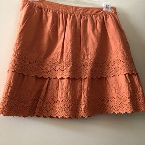 J. Crew cotton eyelet miniskirt